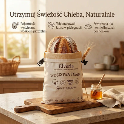 Premium bawełniano-woskowe woreczki na chleb