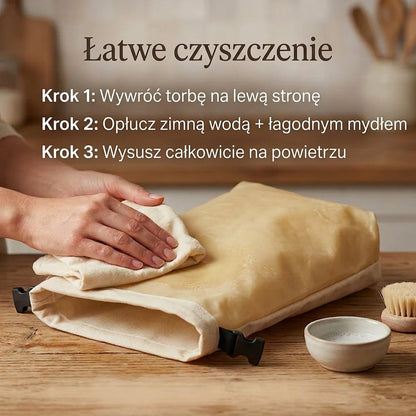 Premium bawełniano-woskowe woreczki na chleb